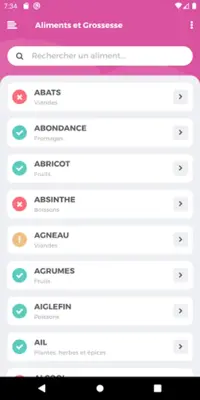 Aliments et Grossesse android App screenshot 3